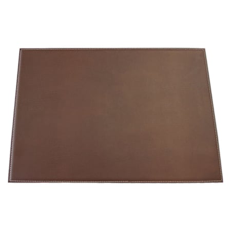 Dacasso Brown 17" x 12" Leatherette Square Corner Placemat HN-3347